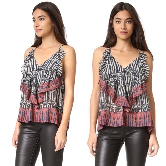 IRO Kaprine Chiffon Tank Top NWT Sz 6/M 38 - Picture 2 of 10